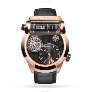 Jacob & Co Gents Collection 18ct Rose Gold Automatic Watch - 45mm Black Dial