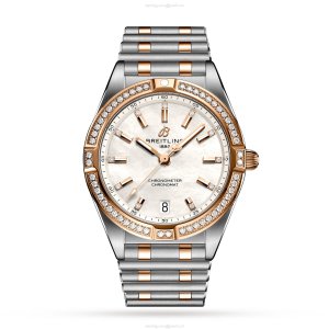 Breitling Chronomat 32mm Replica - Stainless Steel & Rose Gold - Mother of Pearl Dial