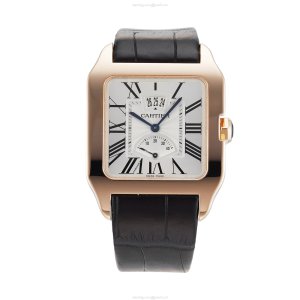 Cartier Santos W2020068 - 38mm Rose Gold Manual Winding - Silver Dial