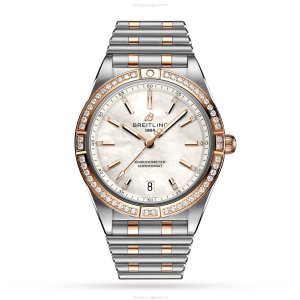 Breitling Chronomat 36mm Automatic - Mother of Pearl Dial & Two-Tone Steel Rose Gold