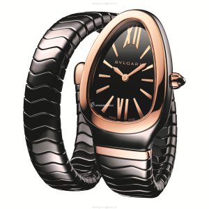 Bvlgari Serpenti Spiga 102735 - Black Ceramic Quartz Watch | 35mm