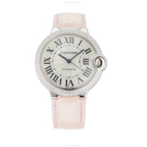 Cartier Ballon Bleu WE900651 - 36mm White Gold Automatic Watch | Silver Dial