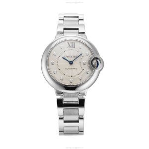 Cartier Ballon Bleu WE902074 | 33mm Stainless Steel Automatic Watch - Silver