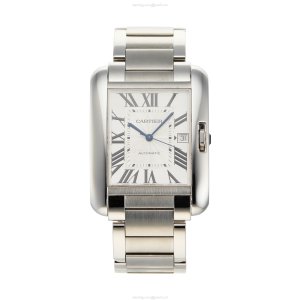 Cartier Tank W5310008 Automatic Silver Dial - 36mm Stainless Steel Watch