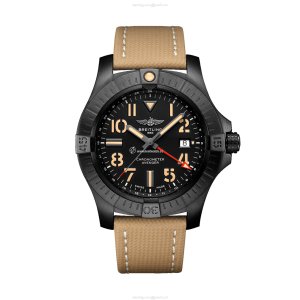Breitling Avenger GMT 45 Night Mission - Automatic Black Dial - 45mm Titanium DLC