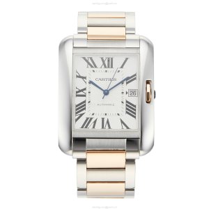 Pre-Owned Cartier Tank W5310006 - 36mm Automatic Silver Dial - Stainless Steel & Rose Gold