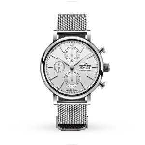IWC Portofino IW391028 Automatic Chronograph - 42mm Stainless Steel White Dial