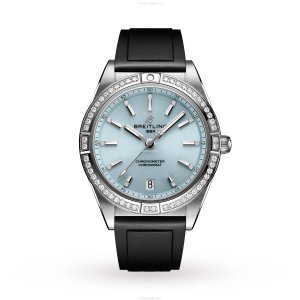 Breitling Chronomat 36mm Automatic Blue Dial - Stainless Steel Rubber Strap