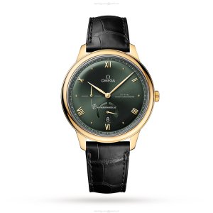 Omega De Ville Prestige 41mm 18ct Gold Automatic Green Dial Replica Watch