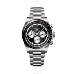 Longines Conquest L38354526 Automatic - 42mm Black Dial - Steel & Ceramic