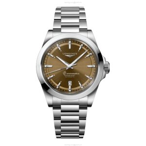 Longines Conquest L38304626 Automatic - 41mm Brown Dial - Stainless Steel