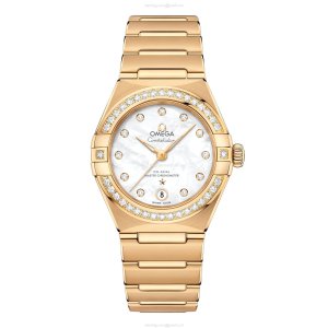 Omega Constellation 29mm 18ct Yellow Gold Automatic White Dial Replica