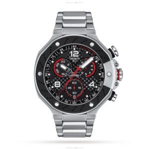 Tissot T-Race Chronograph - 45mm Black Dial Quartz Watch - Stainless Steel