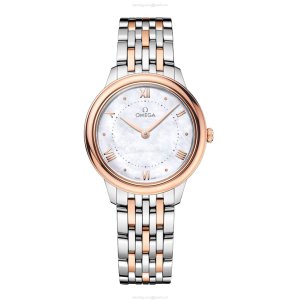 Omega De Ville Prestige 30mm White Dial | Stainless Steel & Rose Gold | Quartz