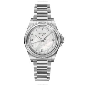 Longines Conquest L34300876 | 34mm Automatic Watch | Mother of Pearl Dial