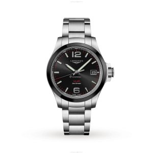 Longines Conquest L37194566 | 41mm Stainless Steel | Quartz Black Dial