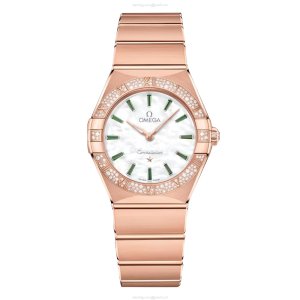 Omega Constellation 28mm 18ct Rose Gold Quartz Watch | White Dial