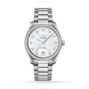 Omega Seamaster Aqua Terra 38mm Automatic White Dial Diamond Watch