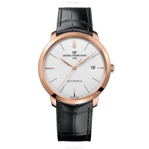 Girard-Perregaux 1966 Rose Gold Automatic Watch - 40mm Silver Dial