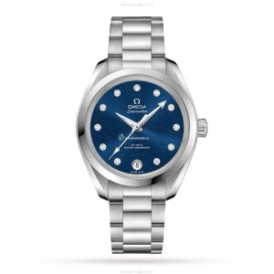 Omega Seamaster Aqua Terra 34mm Blue Dial Automatic Diamond Watch