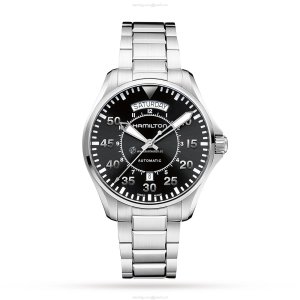 Hamilton Khaki Aviation H64615135 Automatic Watch - 42mm Black Dial | Stainless Steel
