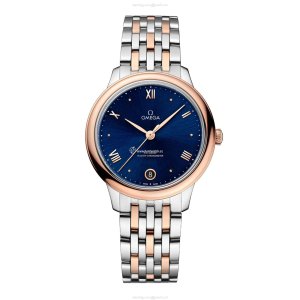 Omega De Ville Prestige 34mm Automatic Blue Dial - Stainless Steel & Rose Gold