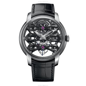 Girard-Perregaux Bridges Titanium Automatic Watch - 45mm Case - Alligator Strap