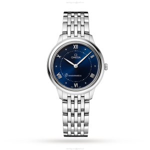 Omega De Ville Prestige Replica | 30mm Stainless Steel | Blue Dial Quartz Watch