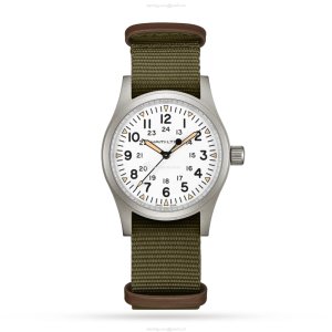 Hamilton Khaki Field H69439411 - 38mm White Dial Mechanical Watch - Stainless Steel