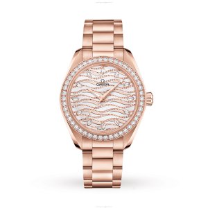 Omega Seamaster Aqua Terra 34mm | 18ct Rose Gold | Diamond Dial | Automatic