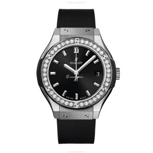 Hublot Classic Fusion Titanium Quartz Watch - 33mm Black Dial | Replica