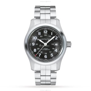 Hamilton Khaki Field H70515137 Automatic Watch - 42mm Black Dial - Stainless Steel