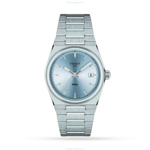 Tissot T-Classic PRX 35mm Blue Dial Quartz Watch - Stainless Steel