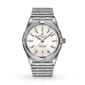 Breitling Chronomat 32mm Silver Dial Replica Watch - Stainless Steel Quartz