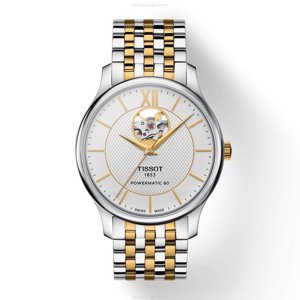 Tissot T-Classic Automatic Silver Watch - 40mm Stainless Steel & Gold
