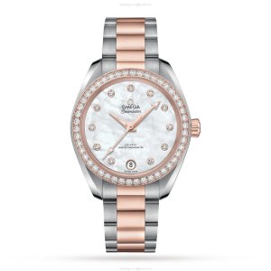 Omega Seamaster Aqua Terra 34mm | Automatic Diamond Dial | Stainless Steel & Rose Gold