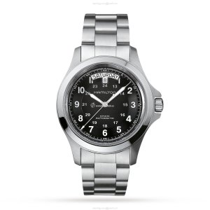 Hamilton Khaki Field H64455133 Automatic Watch - 40mm Black Dial - Stainless Steel