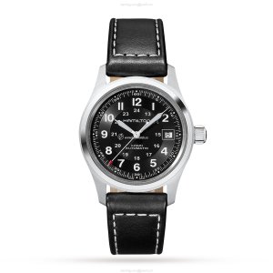 Hamilton Khaki Field H70455733 Automatic Watch - 38mm Black Dial - Stainless Steel