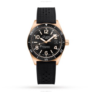 Glashutte Original SeaQ 39.5mm Rose Gold Automatic Black Dial Watch