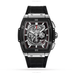 Hublot 601.NM.0173.RX Titanium Ceramic Automatic Watch - 45mm Black Dial