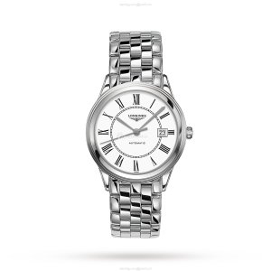 Longines Flagship L49744216 | 40mm Automatic Watch | Stainless Steel & Beige Dial