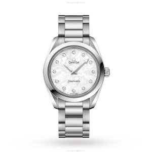Omega Seamaster Aqua Terra 28mm Quartz Watch - Stainless Steel & Mother of Pearl Dial