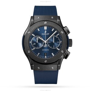 Hublot Classic Fusion 45mm Ceramic Blue Dial Automatic Watch | Replica