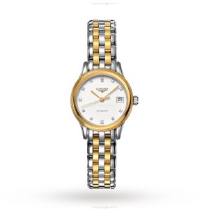 Longines Flagship L42743277 | 26mm Automatic | White Dial & Diamond Markers