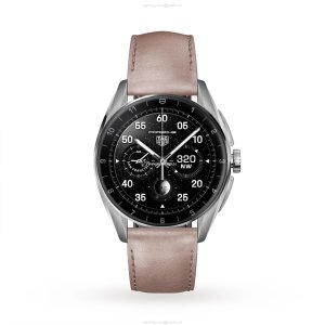 TAG Heuer Connected Smartwatch - 42mm Stainless Steel - Leather Strap