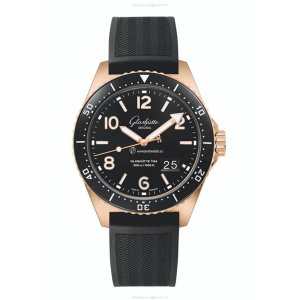 Glashuette Original SeaQ 43mm Rose Gold Automatic Black Dial Replica