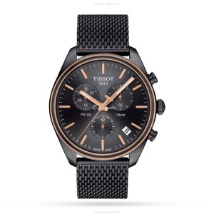 Tissot T-Classic Chronograph - 41mm Black Dial - Stainless Steel Quartz Watch