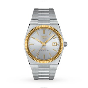Tissot PRX Automatic Watch - 40mm Silver Dial - Stainless Steel & Gold