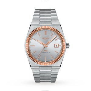 Tissot PRX Automatic Watch - 40mm Silver Dial | Stainless Steel & Rose Gold