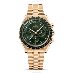 Omega Speedmaster Moonwatch - 42mm 18ct Yellow Gold - Green Dial - Manual Winding